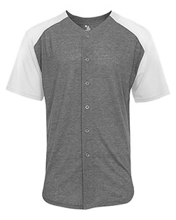 Triblend Full Button T-Shirt
