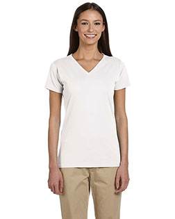 Custom Embroidered Econscious EC3052 Women 4.4 Oz. 100% Organic Cotton Short-Sleeve V-Neck T-Shirt at Apparelstation