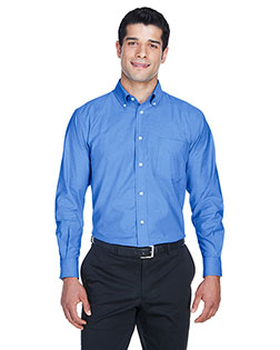 Harriton M600 Men Long-Sleeve Oxford With Stain-Release at Apparelstation