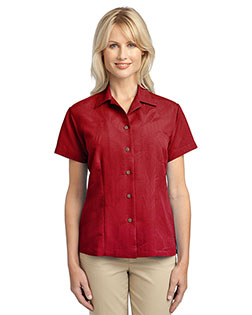 Port Authority L536 Women Patterned Easy Care Camp Shirt at Apparelstation