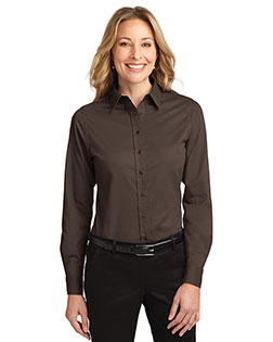 Port Authority L608 Women Long-Sleeve Easy Care Shirt at Apparelstation