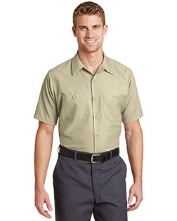 Red Kap  SP24LONG Men Long Size Short-Sleeve Industrial Work Shirt at Apparelstation