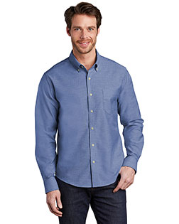 Port Authority S651 Men Untucked Fit SuperPro ™ Oxford Shirt at Apparelstation