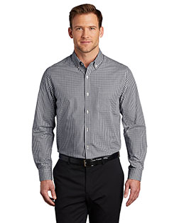 Port Authority W644 Men Broadcloth Gingham Easy Care Shirt at Apparelstation